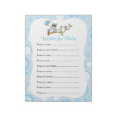 Blauwe Baby | Baby shower - Vernissen Notitieblok (Linkerzijde)