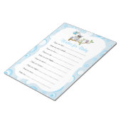 Blauwe Baby | Baby shower - Vernissen Notitieblok (Schuin)