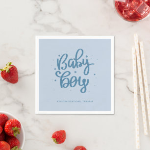 Blauwe Baby Boy Baby Shower Servet