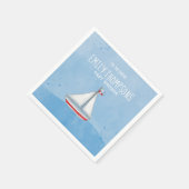 Blauwe Baby Boy Douche Nautische Custom Servet (Hoek)