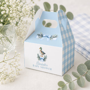Blauwe Baby Boy Peking-eend Verjaardagsfeestje Bedankdoosjes