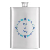 Blauwe Baby Boy Vlinders en Bloemen Custom Flacon (Voorkant)