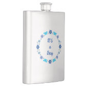 Blauwe Baby Boy Vlinders en Bloemen Custom Flacon (Rechts)