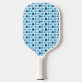 Blauwe Baby Boy Vlinders en Bloemen Custom Pickleball Paddle (Achterkant)