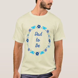 Blauwe Baby Boy Vlinders en Bloemen Custom T-shirt