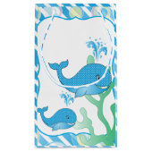 Blauwe Baby Boy Whale Klein Cadeauzakje (Achterkant)