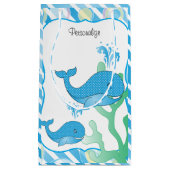 Blauwe Baby Boy Whale Klein Cadeauzakje (Voorkant)