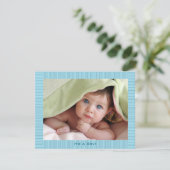 Blauwe Baby Boylaankondiging Aankondiging (Staand voorkant)