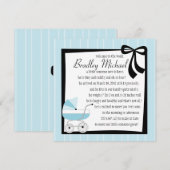 Blauwe Baby Buggy Aankondiging (Voorkant / Achterkant)