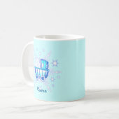 Blauwe baby buggy mok (Voorkant links)