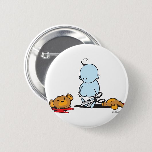 Blauwe Baby Button (Voorkant /achterkant)