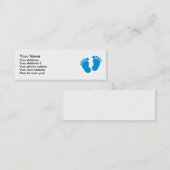 Blauwe baby contactkaartje (Voorkant / Achterkant)