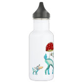 Blauwe Baby Deer Red Mushroom Liberty Fles (Links)