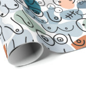 Blauwe baby douche cadeaupapier (Rol Hoek)