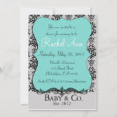 Blauwe Baby en Co Shower-uitnodigingskaart Kaart (Voorkant)