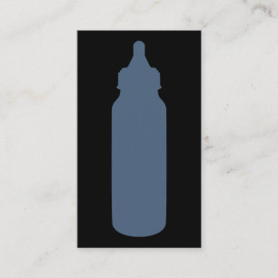 blauwe baby fles visitekaartje