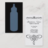 blauwe baby fles visitekaartje (Voorkant / Achterkant)