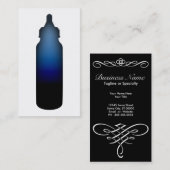 blauwe baby fles visitekaartje (Voorkant / Achterkant)