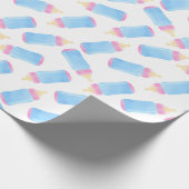 Blauwe Baby flessen Baby shower Cute Baby Boy Cadeaupapier (Hoek)