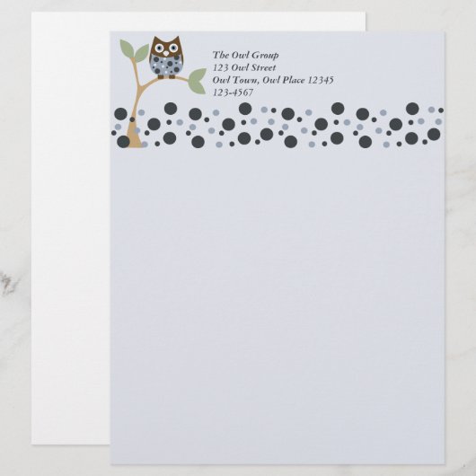 Blauwe Baby Gepersonaliseerd Briefhoofd (Voorkant / Achterkant)