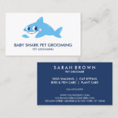 Blauwe Baby haai Visitekaartje (Voorkant / Achterkant)