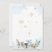 Blauwe Baby Het is koud buiten Baby shower Kaart (Achterkant)