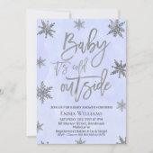 Blauwe baby het is koud buiten de Uitnodiging van  (Voorkant)