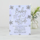 Blauwe baby het is koud buiten de Uitnodiging van  (Staand voorkant)