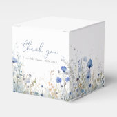 Blauwe Baby in bloesem bloemenwilde bloem Baby sho Bedankdoosjes (Voorkant Zijde)