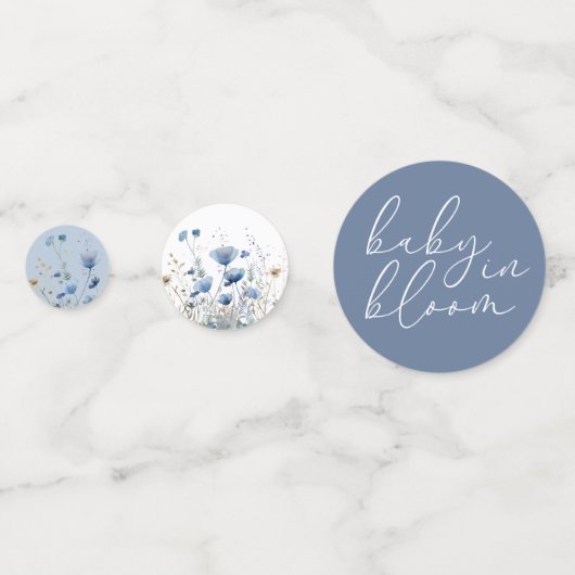 Blauwe Baby in bloesem bloemenwilde bloem Baby sho Confetti (Voorkanten)