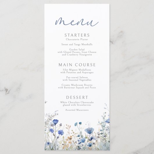 Blauwe Baby in bloesem bloemenwilde bloem Baby sho Menu (Voorkant)