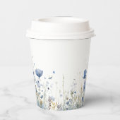 Blauwe Baby in bloesem bloemenwilde bloem Baby sho Papieren Bekers (Achterkant)