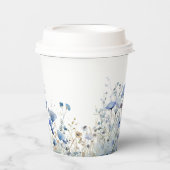 Blauwe Baby in bloesem bloemenwilde bloem Baby sho Papieren Bekers (Voorkant)