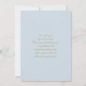 Blauwe Baby in Bloom Baby shower Jongen Kaart (Achterkant)