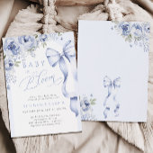 Blauwe Baby in Bloom Baby shower Kaart