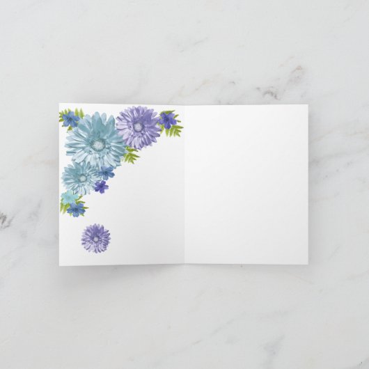 Blauwe Baby in Bloom Blank Inside Dank u Notities (Binnen)