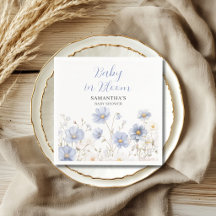 Blauwe Baby in Bloom Wilde Bloem Jongens Baby Borr