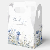 Blauwe Baby in Bloom Wildflower Baby shower Gable Bedankdoosjes (Geopend)