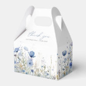 Blauwe Baby in Bloom Wildflower Baby shower Gable Bedankdoosjes (Voorkant Zijde)