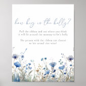 Blauwe Baby in Bloom Wildflower Belly Guessing spe Poster (Voorkant)
