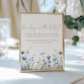 Blauwe Baby in Bloom Wildflower Belly Guessing spe Poster