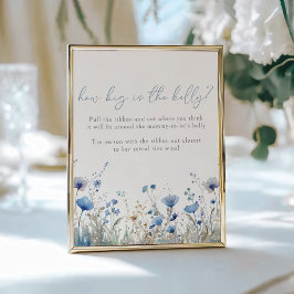 Blauwe Baby in Bloom Wildflower Belly Guessing spe Poster