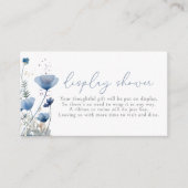 Blauwe Baby in Bloom Wildflower Display Douche Informatiekaartje (Voorkant)