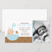 Blauwe Baby in de aankondigingen van de geboorte v (Voorkant / Achterkant)