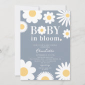 Blauwe Baby in de uitnodiging van het Baby shower  (Voorkant)