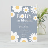 Blauwe Baby in de uitnodiging van het Baby shower  (Staand voorkant)