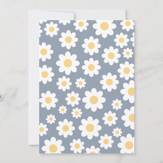 Blauwe Baby in de uitnodiging van het Baby shower  (Achterkant)