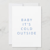 Blauwe Baby is koud buiten douchen Kaart (Achterkant)