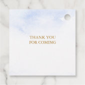 Blauwe Baby is koud buiten het Baby shower Bedankjes Labels (Achterkant)