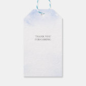 Blauwe Baby is koud buiten het Baby shower Cadeaulabel (Achterkant)